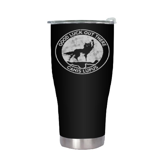 canis lupus mountain Stainless Steel Tumblers