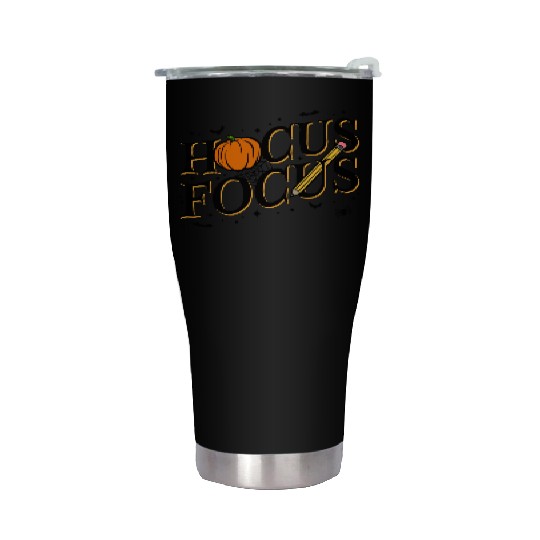 Funny Hocus Focus Teacher Appreciation Halloween Stainless Steel Tumblers