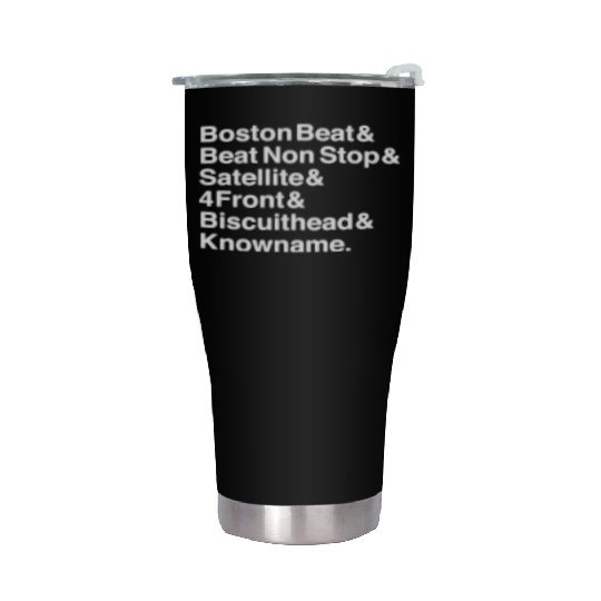 Boston Rave Record Stores of the 90s girl Stainless Steel Tumblers