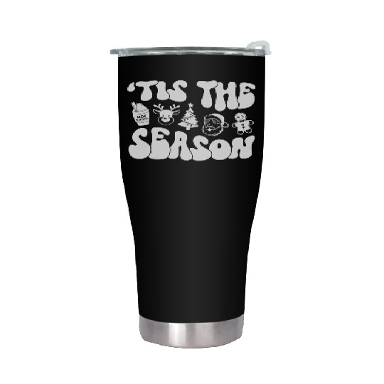 Tis The Season - Christmas Vibes - Cozy Season Stainless Steel Tumblers