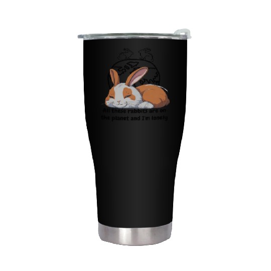 Lonely rabbit Stainless Steel Tumblers
