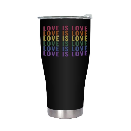 Love is Love Gay Pride Stainless Steel Tumblers