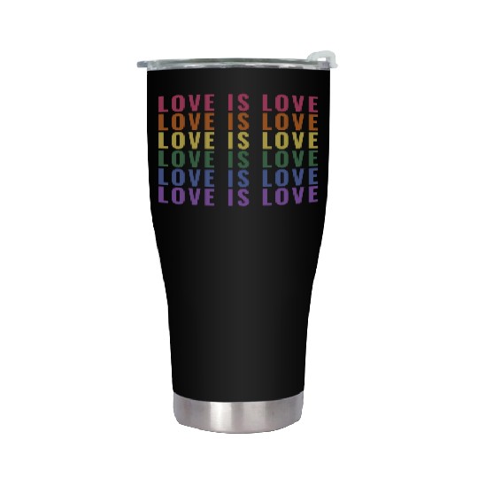 Love is Love Gay Pride Stainless Steel Tumblers