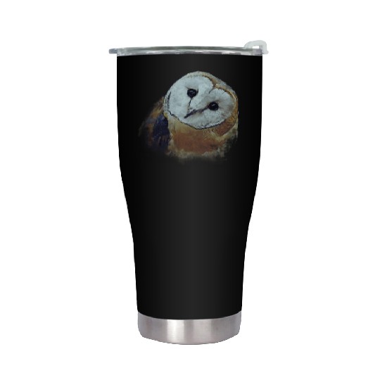 Barn Owl Painting Owl Stainless Steel Tumblers