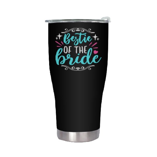 Maid Of Honor Bestie Of The Bride Wedding Bridal Stainless Steel Tumblers
