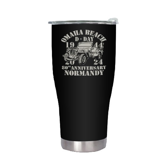 Omaha Beach 1944 D Day 2024 80th Anniversary Stainless Steel Tumblers