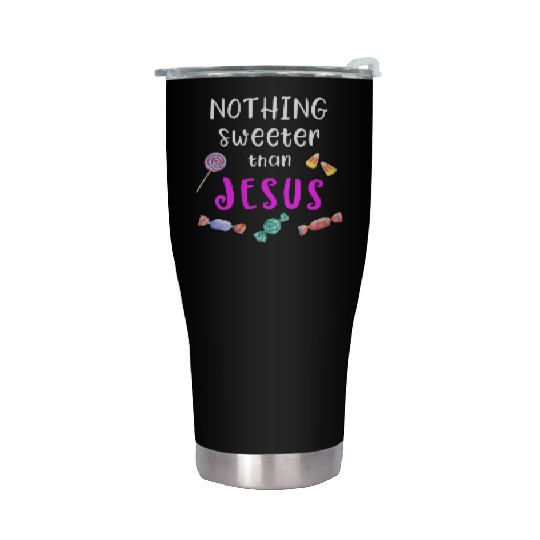 Christian , Jesus Trunk Or Treat Candy Stainless Steel Tumblers