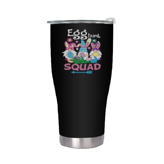 Egg Hunt Squad green Stainless Steel Tumblers