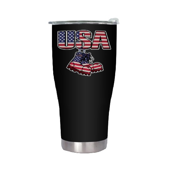 God bless America the land of the free Stainless Steel Tumblers