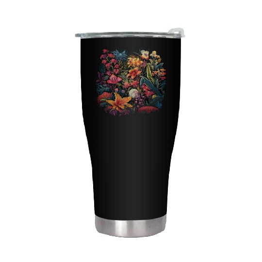 Orchids Flowers Garden Blossom Orchid Lover Stainless Steel Tumblers
