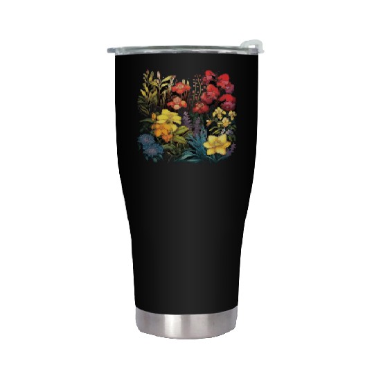 Orchids Flowers Garden Blossom Orchid Lover Stainless Steel Tumblers