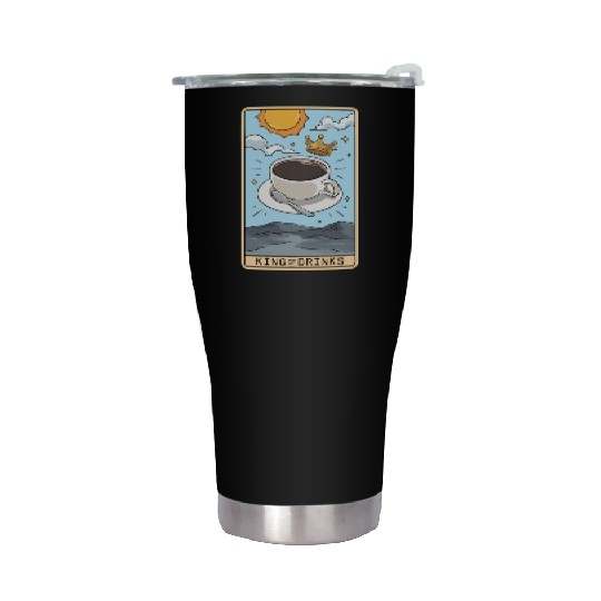 Tarot Card Reader Hot Coffee Drinker Caffeine Stainless Steel Tumblers