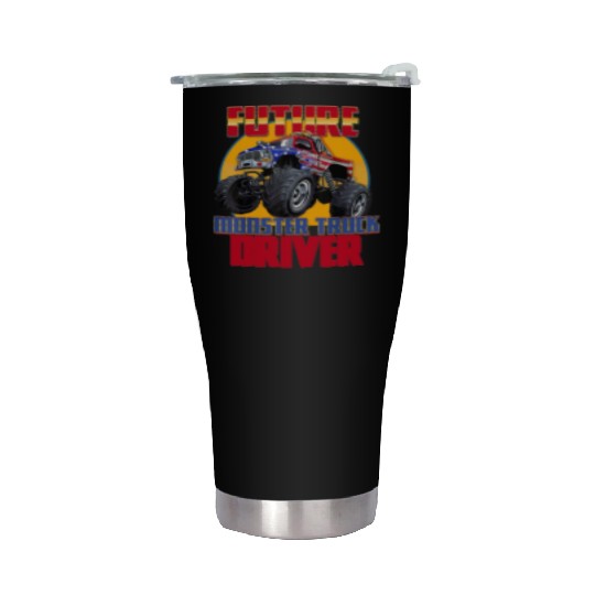 Awesome Future Monster Truck Driver Monster Truck Stainless Steel Tumblers