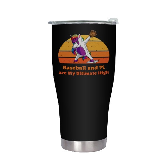 Baseball And Pi Are My Ulimate High Pi Day Stainless Steel Tumblers