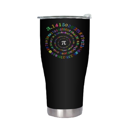 Funny Pi Day Spiral Pi Math Stainless Steel Tumblers