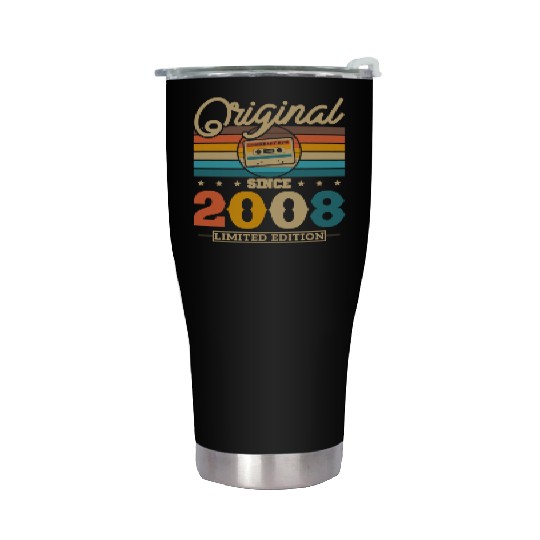 Vintage 2008 Birthday Gift Stainless Steel Tumblers