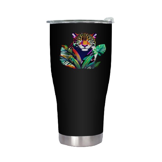 Jaguar in the Tropics Stainless Steel Tumblers