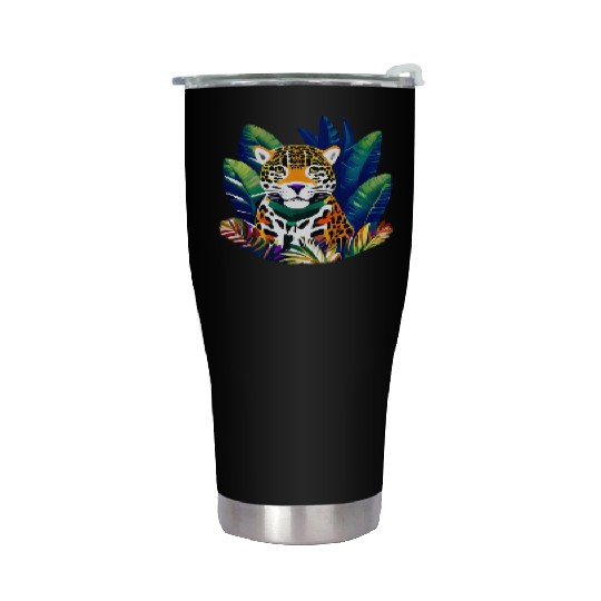 Jaguar in the Tropics Stainless Steel Tumblers