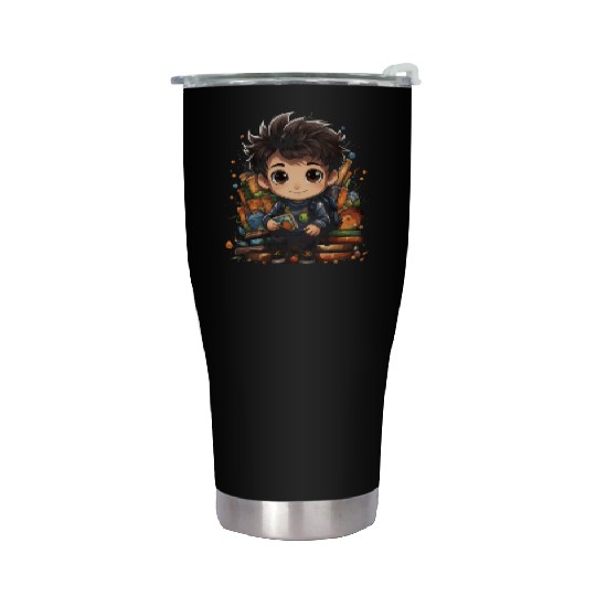 Back to School Pre-K Kindergarten Student Chibi Stainless Steel Tumblers