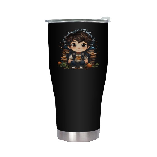 Back to School Pre-K Kindergarten Student Chibi Stainless Steel Tumblers
