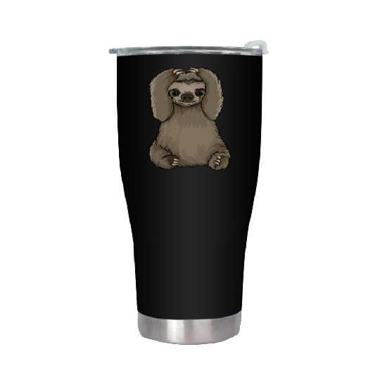 sloth omg what did i do Stainless Steel Tumblers