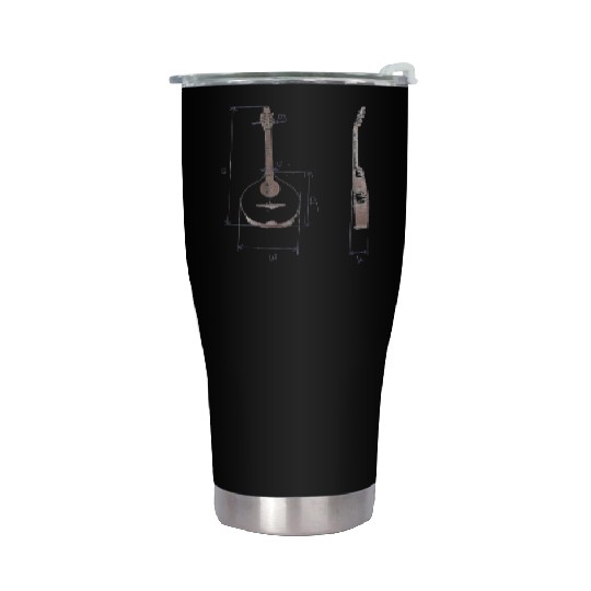 Irish Bouzouki Instrument Greek Stainless Steel Tumblers