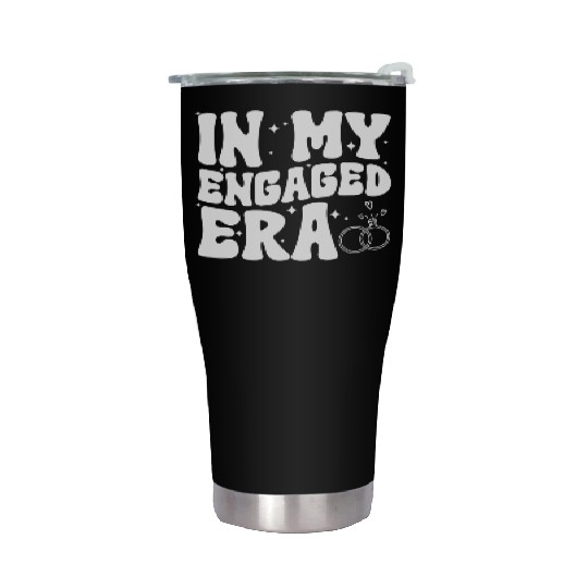 Funny Engagement In My Engaged Era Groovy Wedding Stainless Steel Tumblers