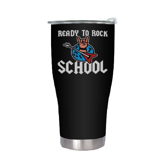 Ready To Rock School Heavy Metal Lover Guitar Stainless Steel Tumblers