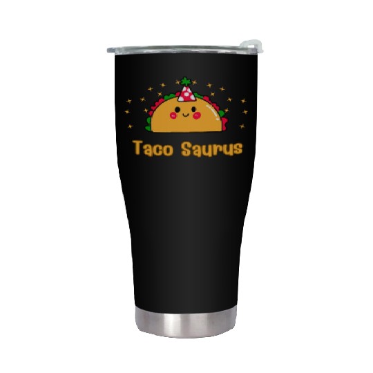 Taco Saurus Natural Toddler Stainless Steel Tumblers
