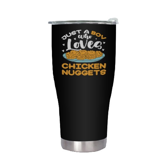 Just A Boy Who Loves Chicken Nuggets Stainless Steel Tumblers