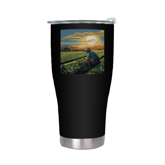 Farming Farmer Farm Agriculture Stainless Steel Tumblers
