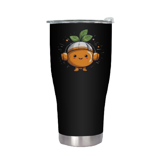Orange Fruit Fruitarian Funny Cute Party Music Stainless Steel Tumblers