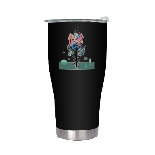 Retro Tulip Flower Stainless Steel Tumblers