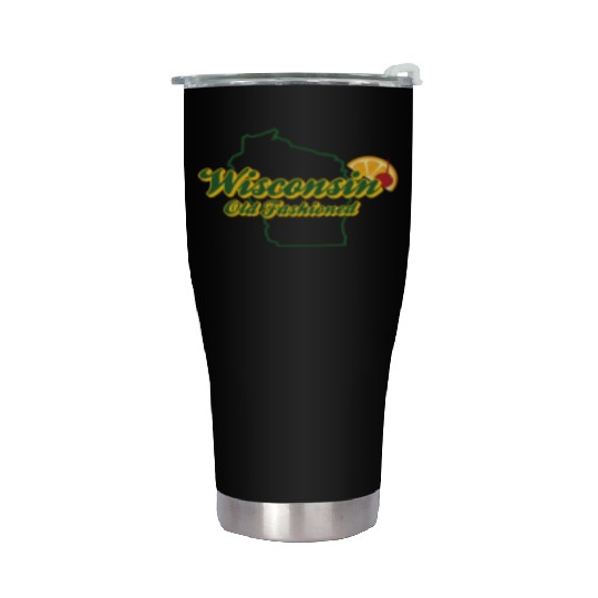Wisconsin Old Fashioned Green Bay Stainless Steel Tumblers