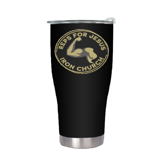 Reps for Jesus Church Bodybuilder Stainless Steel Tumblers