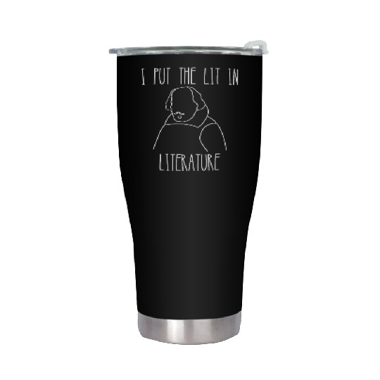 Funny english literature teacher slogan Stainless Steel Tumblers