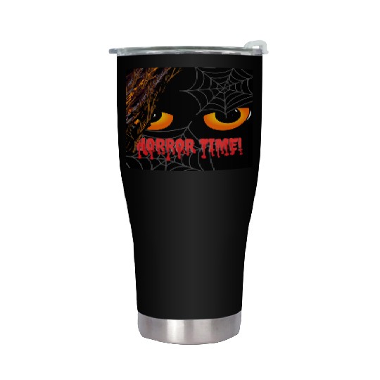 horror time Stainless Steel Tumblers