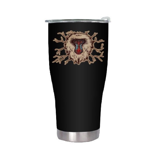 Baboon Monkey Face Stainless Steel Tumblers