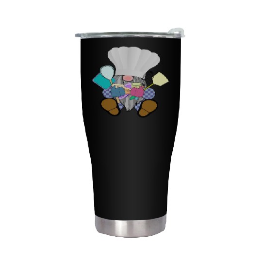 Chef Gnome cooking baking kitchen utensils fairy Stainless Steel Tumblers