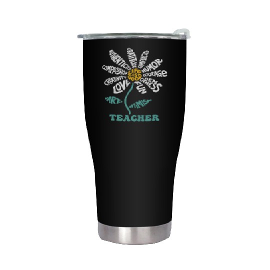 Life-is Good Teacher Humor Courage Openness Fun Lo Stainless Steel Tumblers
