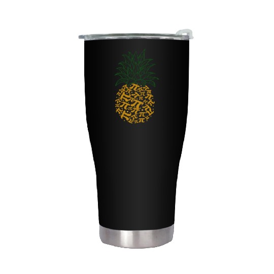 Pi Day Pineapple Math Teacher 3 14 Symbol Pi Geek Stainless Steel Tumblers