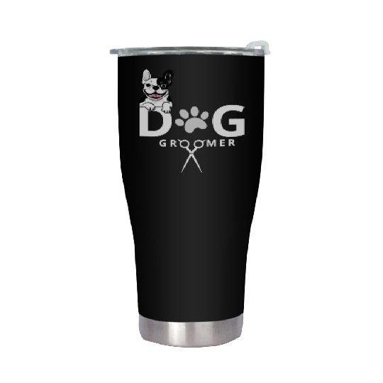 Dog Groomer Stainless Steel Tumblers Dog Grooming Outfit