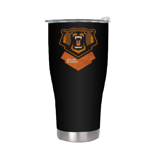 Fierce Modern Bear Down Party Tailgate Sunday Stainless Steel Tumblers