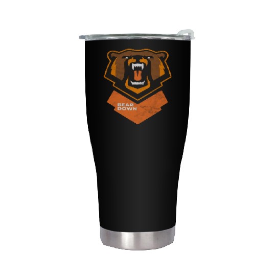 Fierce Modern Bear Down Party Tailgate Sunday Stainless Steel Tumblers