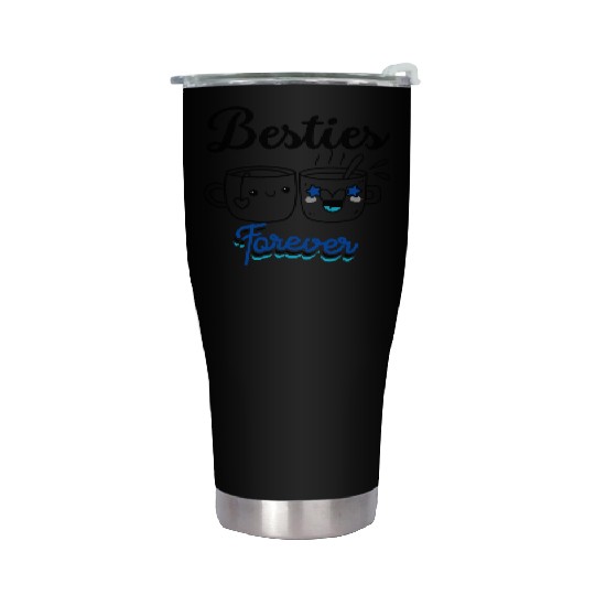 Besties , Friendship Day Gift, Tea Lover Friends Stainless Steel Tumblers