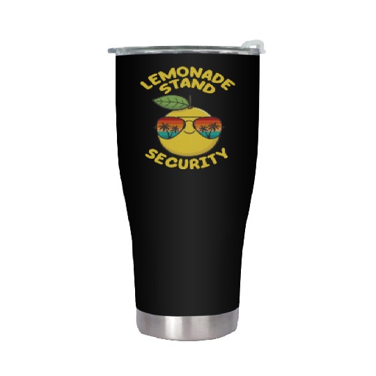 Lemonade Stand Security Cute Lemon Summer Stainless Steel Tumblers