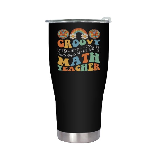 Groovy Math Teacher Retro Mathematics For A Stainless Steel Tumblers