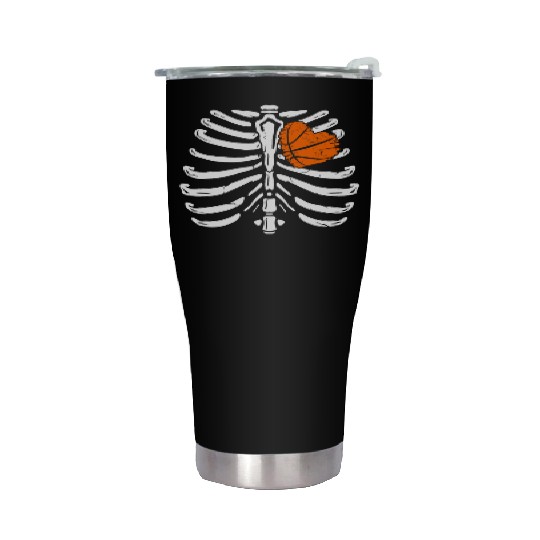 Basketball Halloween Trick Or Treat Spooky Baller Stainless Steel Tumblers