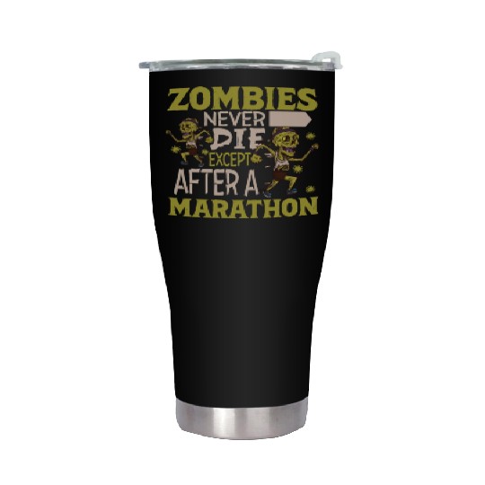 Horror Zombie Runner Half Marathon Running Jogging Stainless Steel Tumblers