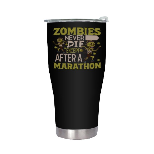 Horror Zombie Runner Half Marathon Running Jogging Stainless Steel Tumblers